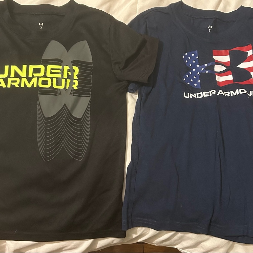 Under Armour Kids' Black and Navy Graphic Tees Set of Two